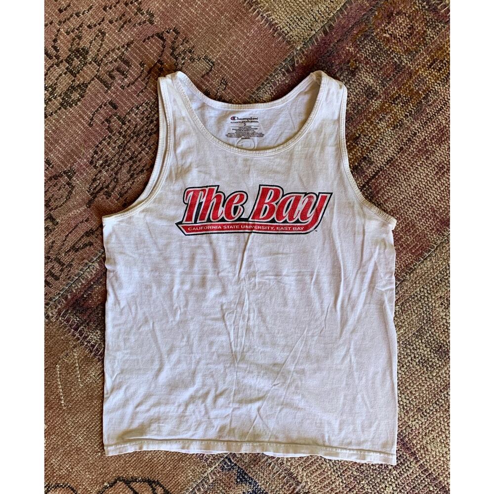 Unisex The Bay California State University East Bay Tank Top White Size SMALL
